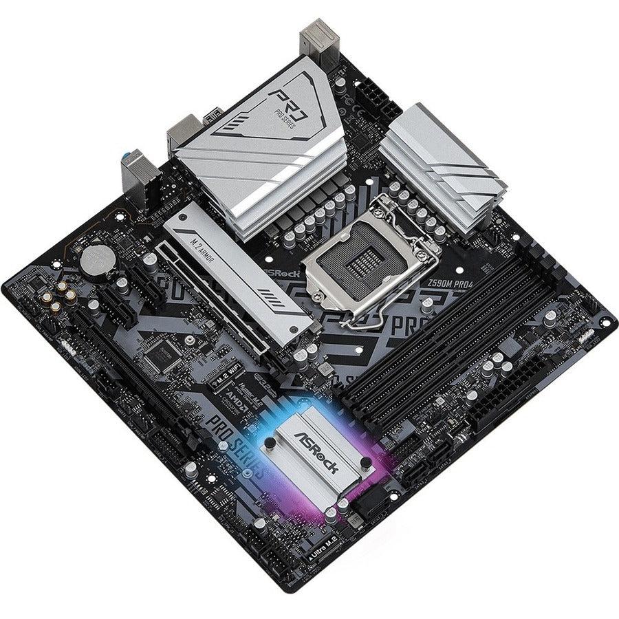 Asrock Z590M Pro4 Lga 1200 Intel Z590 Sata 6Gb/S Micro Atx Intel Motherboard