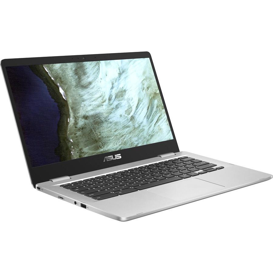 Asus Chromebook C423Na-Dh02 14 Inch Intel Celeron N3350 1.1Ghz/ 4Gb Lpddr4/ 32Gb Emmc/ Usb3.1/ Chrome Notebook (Silver)