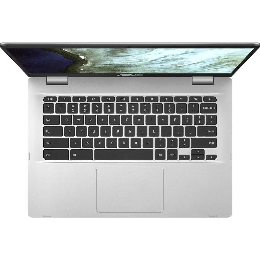 Asus Chromebook C423Na-Dh02 14 Inch Intel Celeron N3350 1.1Ghz/ 4Gb Lpddr4/ 32Gb Emmc/ Usb3.1/ Chrome Notebook (Silver)