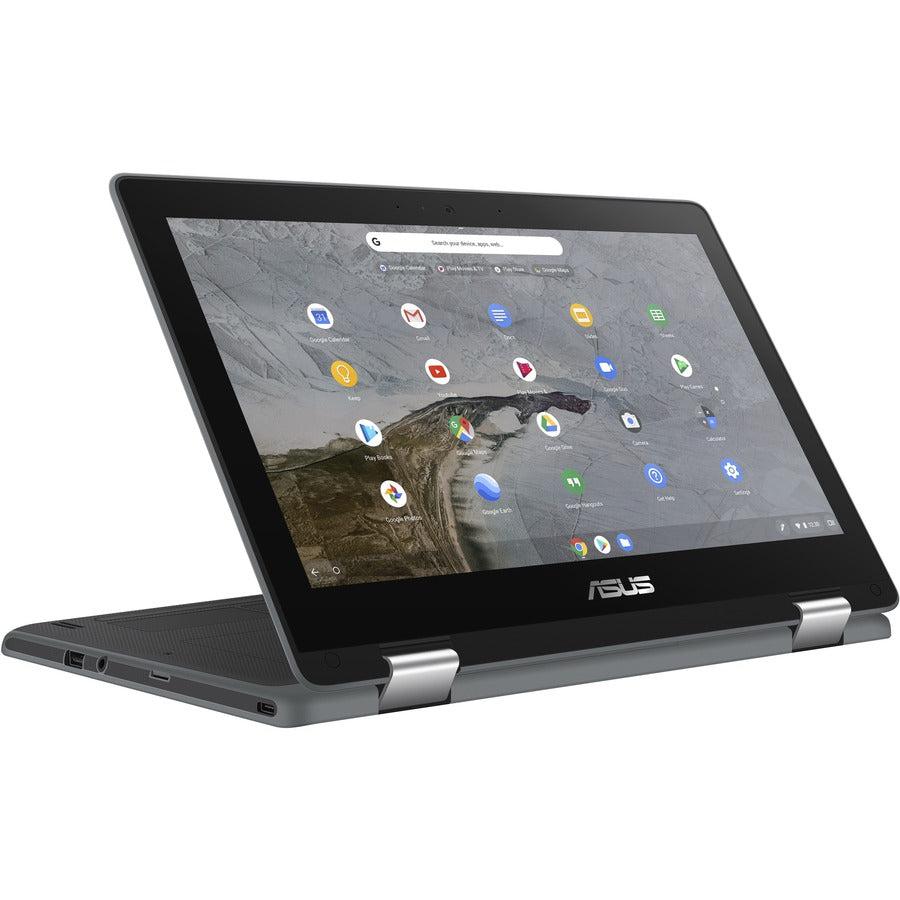 Asus Chromebook Flip C214Ma-Yz02T 11.6 Inch Intel Celeron N4020 1.1Ghz/ 4Gb Lpddr4/ 32Gb Emmc/ Usb3.2/ Chrome Os Notebook (Dark Grey)