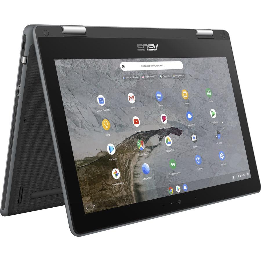 Asus Chromebook Flip C214Ma-Yz02T-S 11.6 Inch Intel Celeron N4020 1.1Ghz/ 4Gb Lpddr4/ 32Gb Emmc/ Usb3.2/ Chrome Os Notebook (Dark Grey)