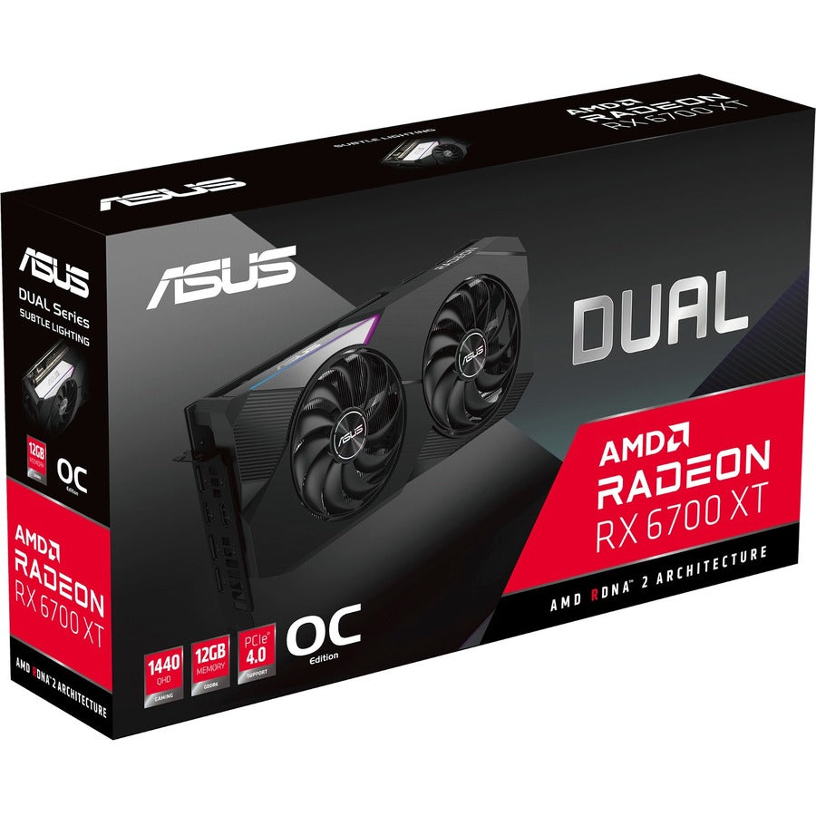 Asus Dual Amd Radeon Rx6700Xt,Oc Edition 12Gb Gddr6 Rdna 2 Pcie