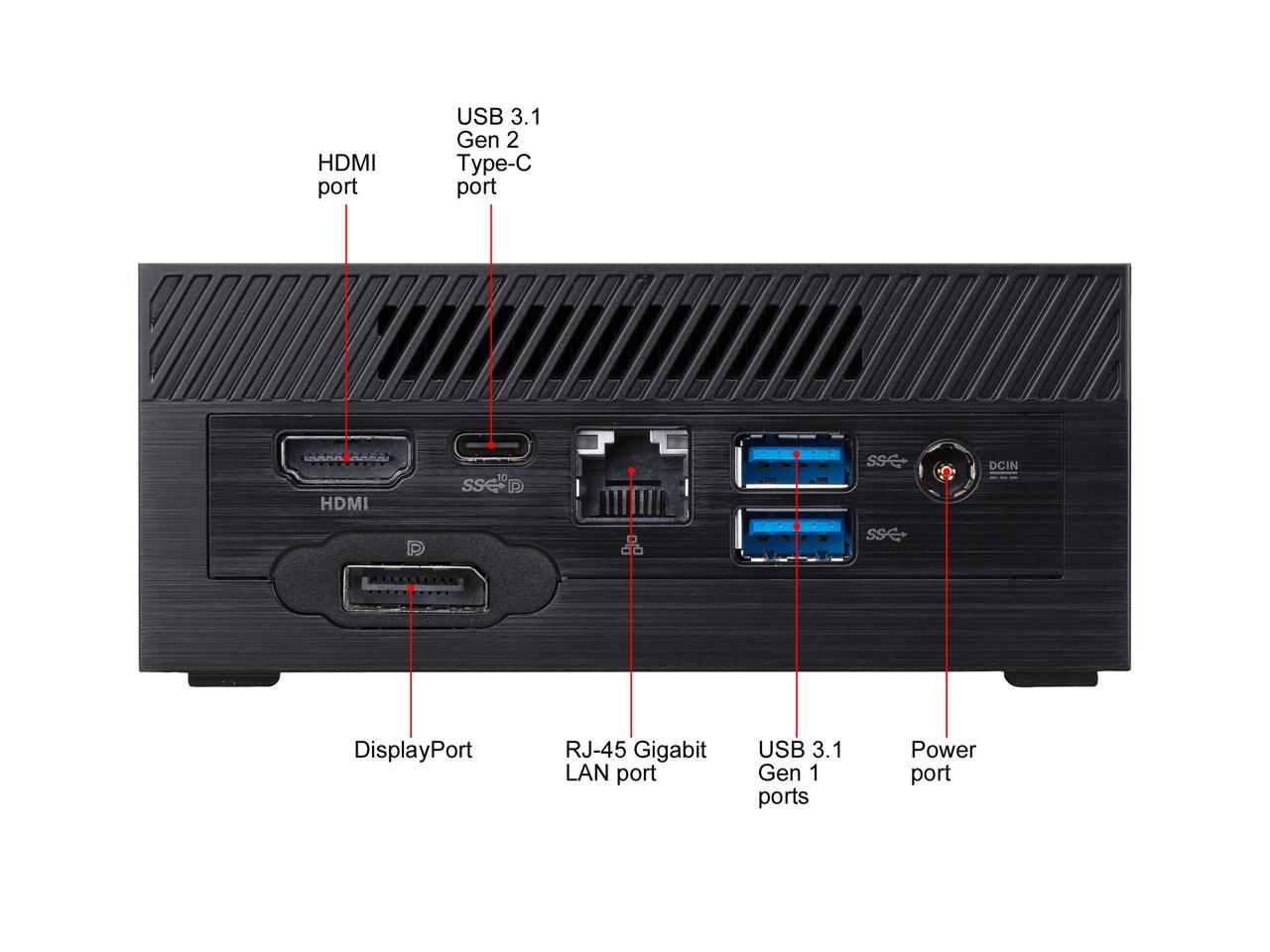 Asus Pn50-Bbr065Md Amd Renoir Fp6 R5-4500U/ Ddr4/ Wifi/ Usb3.1 Mini Pc Barebone System (Black)