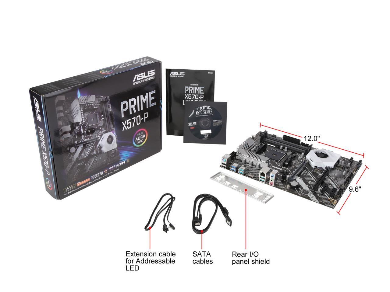 Asus Prime X570-P Socket Am4/ Amd X570/ Ddr4/ Sata3&Usb3.2/ M.2/ A&V&Gbe/ Atx Motherboard