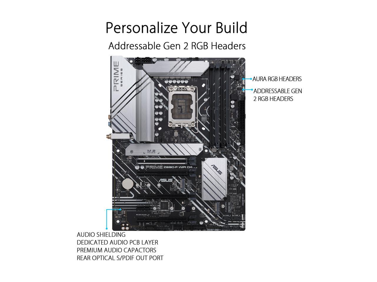 Asus Prime Z690-P Wifi D4 Socket Lga1700/ Intel Z690/ Ddr4/ Wifi & Bluetooth/ Sata3&Usb3.2/ M.2/ Atx Motherboard