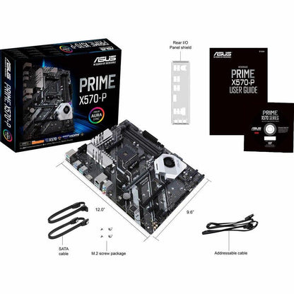 Asus Prime X570-P Socket Am4/ Amd X570/ Ddr4/ Sata3&Usb3.2/ M.2/ A&V&Gbe/ Atx Motherboard