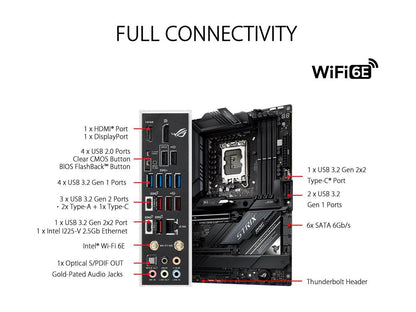 Asus Rog Strix Z690-E Gaming Wifi Lga1700/ Intel Z690/ Ddr5/ Wifi & Bluetooth/ Sata3&Usb3.2/ M.2/ Atx Motherboard