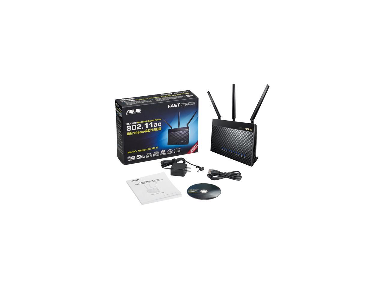 Asus Rt-Ac68U Dual-Band Wireless-Ac1900 Gigabit Router