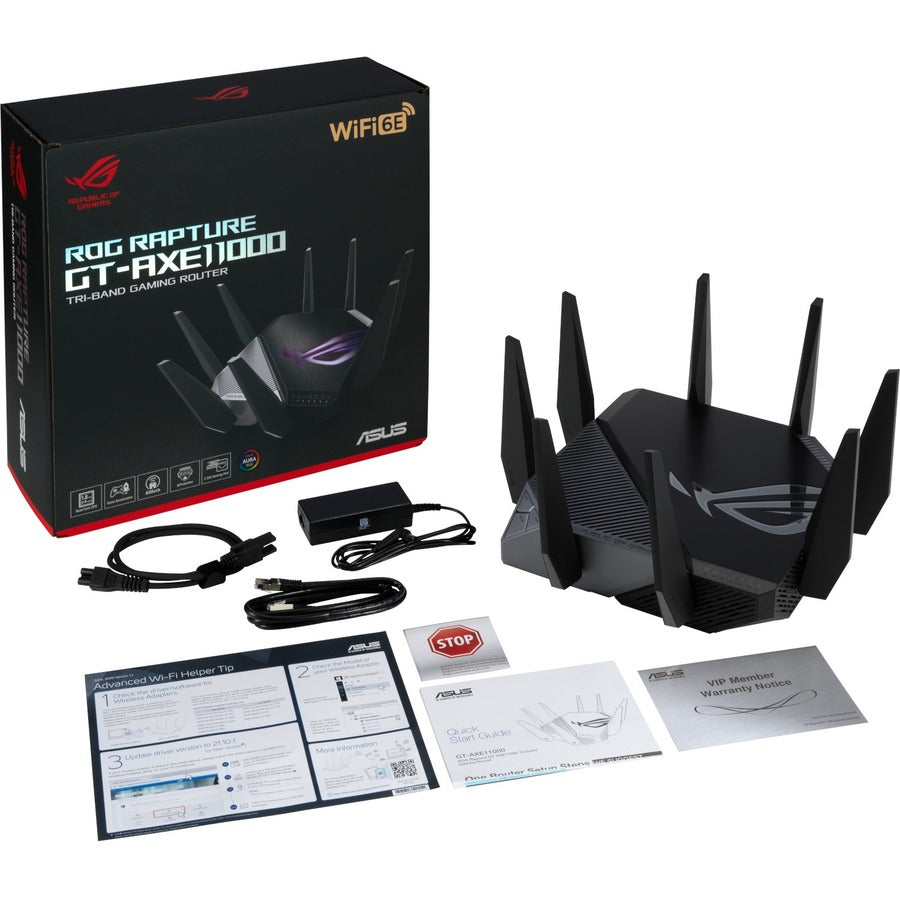 Asus Rog Rapture Gt-Axe11000 Wi-Fi 6 Ieee 802.11Ax Ethernet Wireless Router