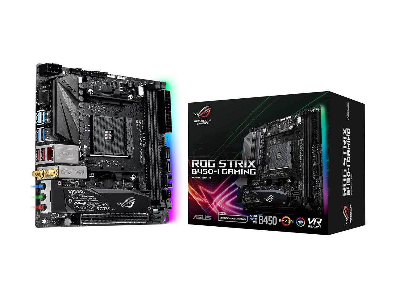 Asus Rog Strix B450-I Gaming Am4 Amd B450 Sata 6Gb/S Usb 3.1 Hdmi Mini Itx  Amd Motherboard