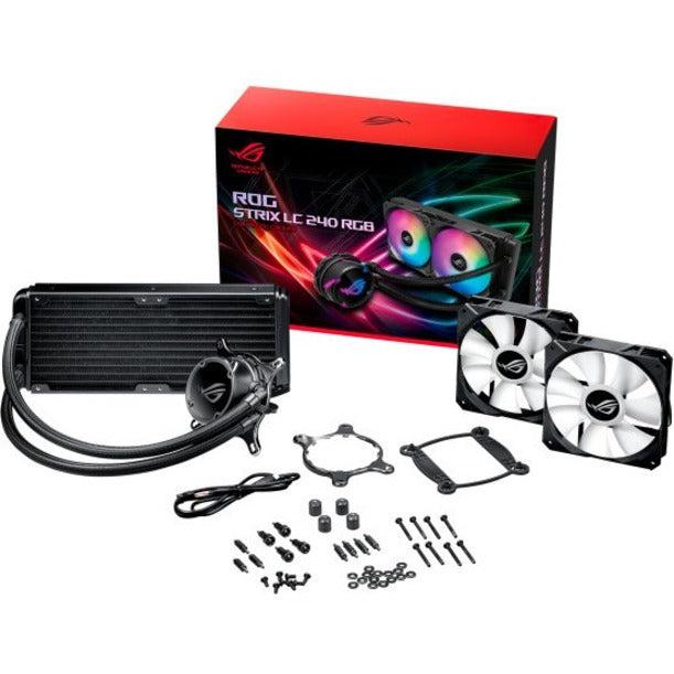 Asus Rog Strix Lc 240 Rgb All-In-One Liquid Cpu Cooler 240Mm Radiator, Intel 115X/2066 And Amd