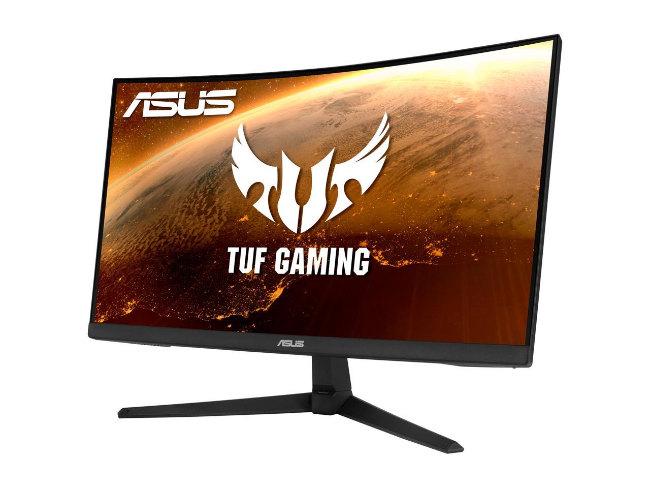 Asus Tuf Gaming Vg24Vq1B 23.8 Inch 3000:1 1Ms Hdmi/Displayport/Earphone Jack Led Non-Glare Curved Gaming Monitor W/ Speakers