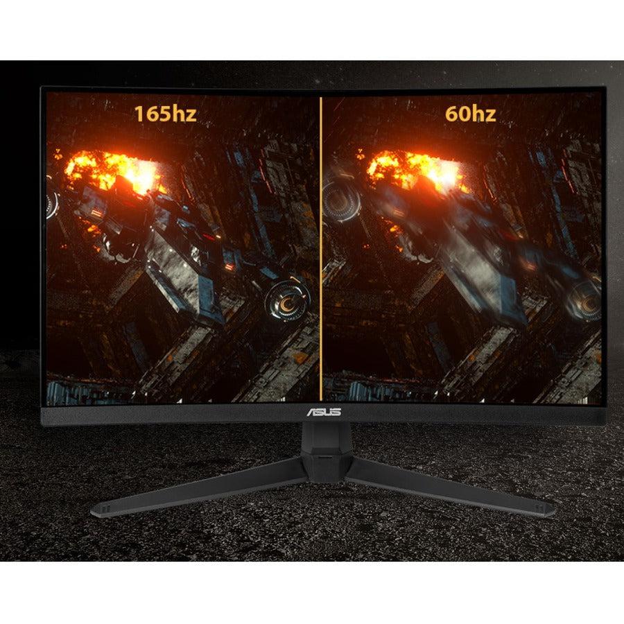 Asus Tuf Gaming Vg24Vq1B 23.8 Inch 3000:1 1Ms Hdmi/Displayport/Earphone Jack Led Non-Glare Curved Gaming Monitor W/ Speakers