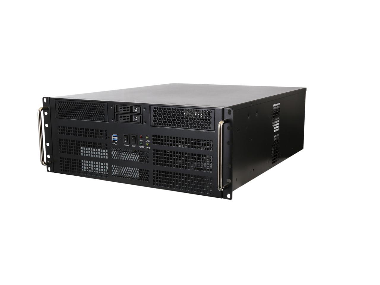 Athena Power Rm-4U8G525 Black Sgcc (T=1.2Mm) 4U Rackmount Server Case 2 External 5.25" Drive Bays - Oem