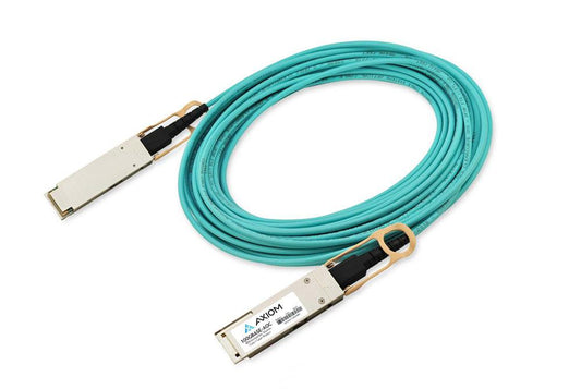 Axiom 100Gbase-Aoc Qsfp28 Infiniband Cable 10 M Aqua Colour