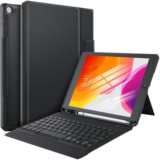 Bt Folio Keyboard Ipad 10.2In,Fits Ipad Gen 7 And Gen 8 - Black