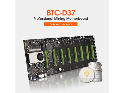Btc-D37 Miner Motherboard Cpu Set 8 Video Card Slot Ddr3 Memory Integrated Vga Low Power Consumption Exquisite Better Than X99