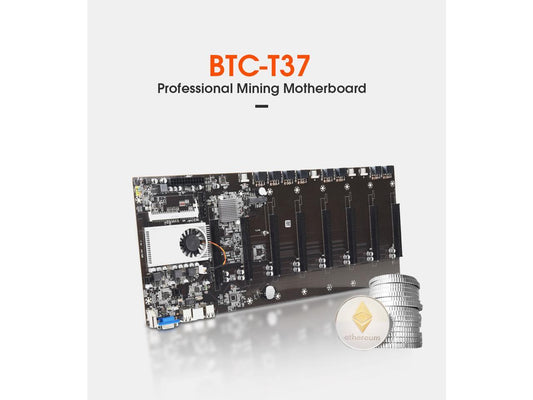 Btc-T37 Miner Motherboard Cpu Set 8 Video Card Slot Ddr3 Memory Integrated Vga Low Power Consumption Exquisite Better Than X99