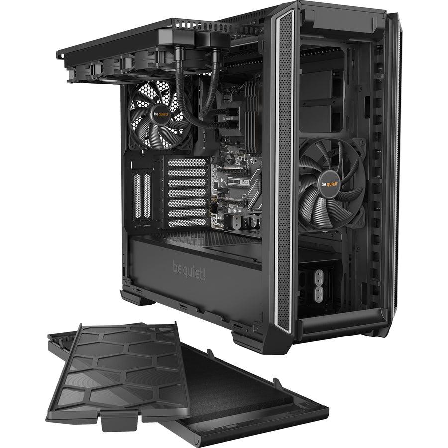 Be Quiet! Silent Base 601 Silver Mid-Tower Atx Computer Case W/ Window, Two 140Mm Fans, 10Mm Extra Thick Insulation Mats (Bgw27)