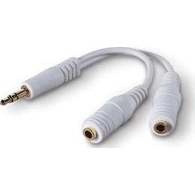 Belkin 1 X 3.5Mm Mail/2 X 3.5Mm Femail Audio Cable White