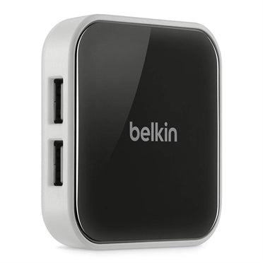 Belkin 4-Port Powered Desktop 480 Mbit/S Black, Silver