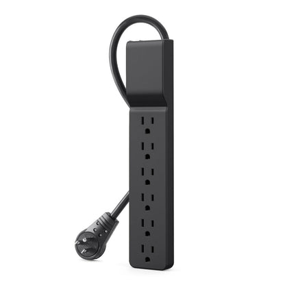 Belkin Bse600-06Blk-Wm Surge Protector Black 6 Ac Outlet(S) 120 V 1.8 M