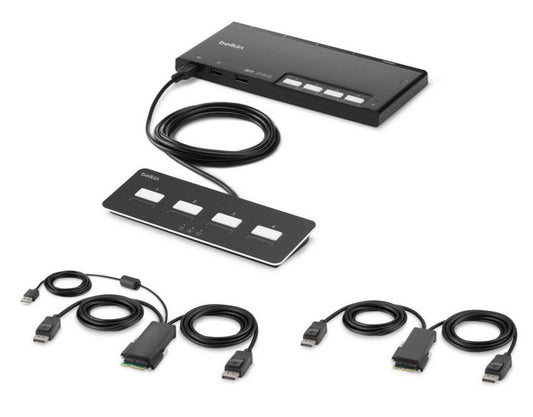 Belkin F1Dn204Mod-Pp-4 Kvm Switch Black