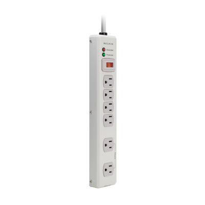 Belkin F9H620-06-Mtl Surge Protector White 6 Ac Outlet(S) 1.8 M