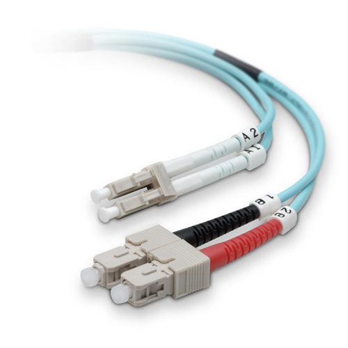 Belkin Fiber Patch Cable 10 Gig Aqua 50/125 Lc/Sc 20 M Fibre Optic Cable Blue