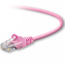 Belkin Rj45 Cat5E Patch Cable, Snagless Molded, 3M Networking Cable Pink U/Utp (Utp)