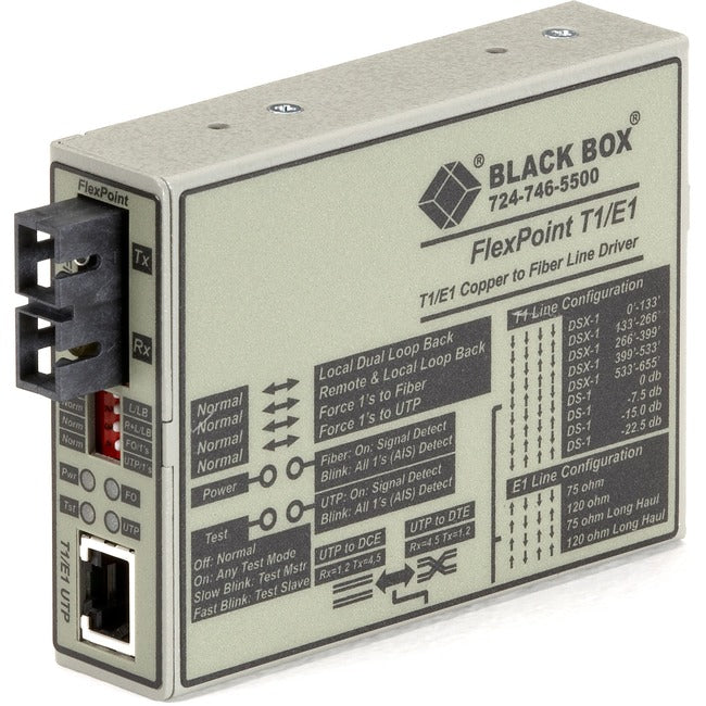 Black Box Flexpoint T1/E1 Mt663A-Ssc Transceiver/Media Converter