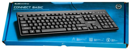 Bluediamond Gdkb01 Connect Basic, English Usb Keyboard - For Pc - Spill Proof - Easy Connect And Use - Ergonomic