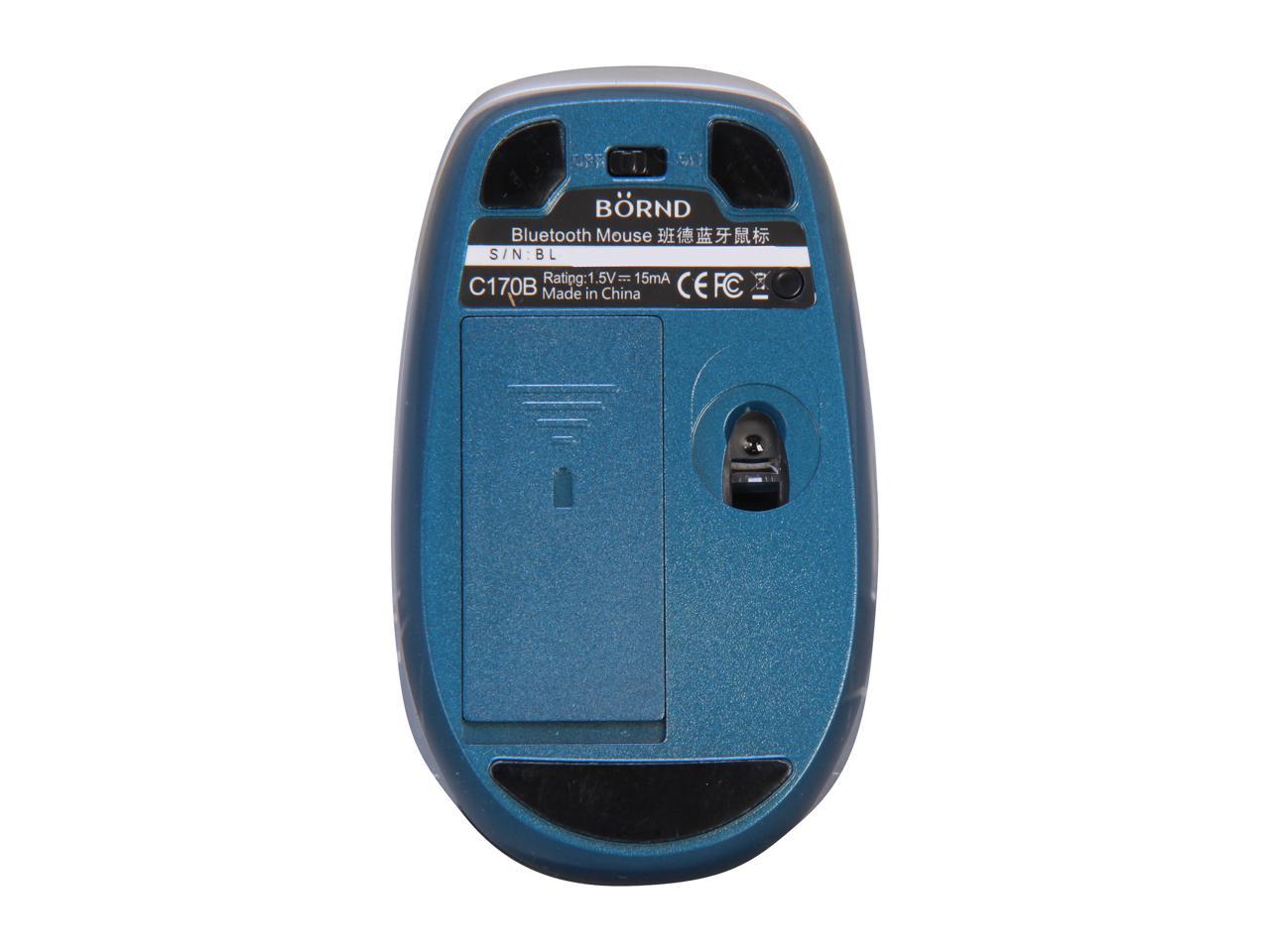 Bornd C170B Wireless Bluetooth 3.0 Optical Mouse (Blue)