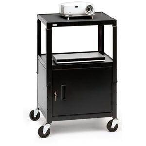 Bretford Adjustable Cabinet Cart Black Projector Multimedia Cart