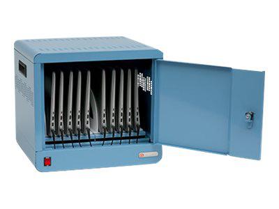 Bretford Cube Micro Tray Portable Device Management Cart Blue