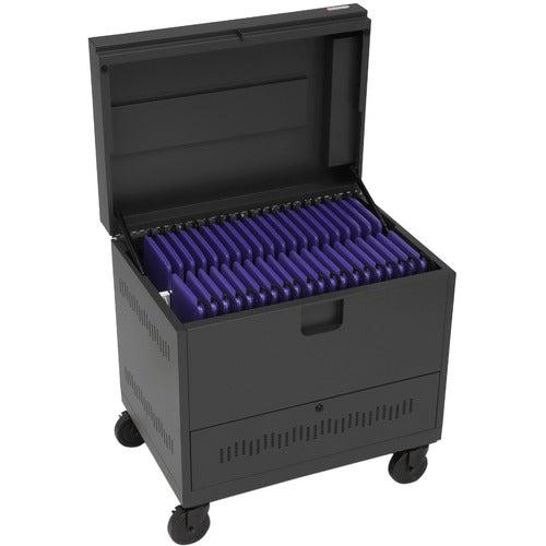 Bretford Cube Toploader Portable Device Management Cart Violet