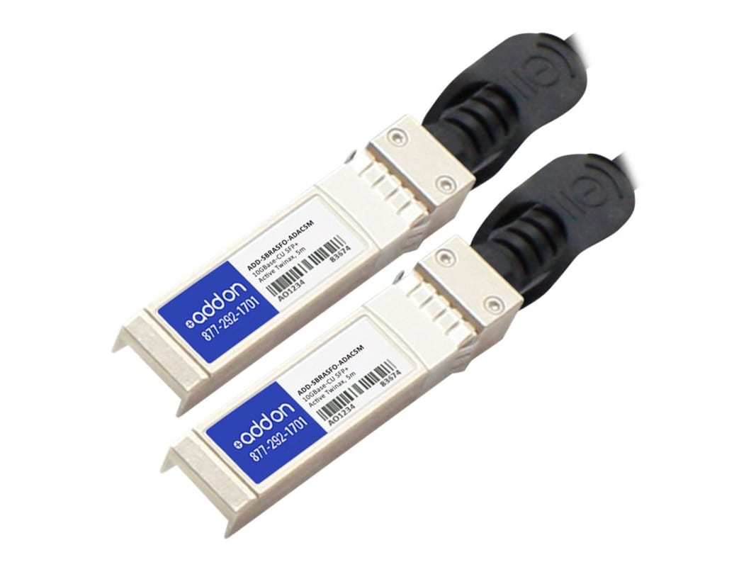 Brocade (Formerly) 10G-Sfpp-Twx-0501 To Dell Force10 Cbl-10Gsfp-Dac-5M Comp Taa 10Gbase-Cu Sfp+ To Sfp+ Direct Attach Cable (Active Twinax, 5M)