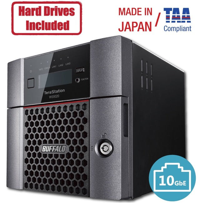 Buffalo Terastation 5220Dn Windows Server Iot 2019 Standard 8Tb 2 Bay Desktop (2X2Tb) Nas Hard Drives Included Raid Iscsi