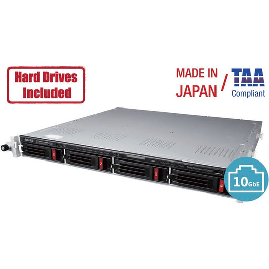 Buffalo Terastation 5420Rn Windows Server Iot 2019 Standard 40Tb 4 Bay Rackmount (4X10Tb) Nas Nas Hard Drives Included Raid Iscsi