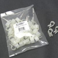 C2G 0.5In Nylon 50Pk Cable Clamp White 50 Pc(S)