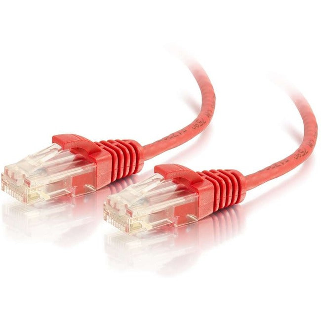 C2G 10Ft Cat6 Slim Snagless Unshielded (Utp) Ethernet Cable - Red