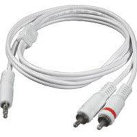 C2G 12Ft 3.5Mm M / 2 Rca Type M Audio Y-Cable - Ipod Audio Cable 3.6 M 2 X Rca White