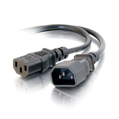 C2G 15Ft Computer 18 Awg Power Cord Extension (Iec320C13 To Iec320C14) Black 4.57 M C14 Coupler