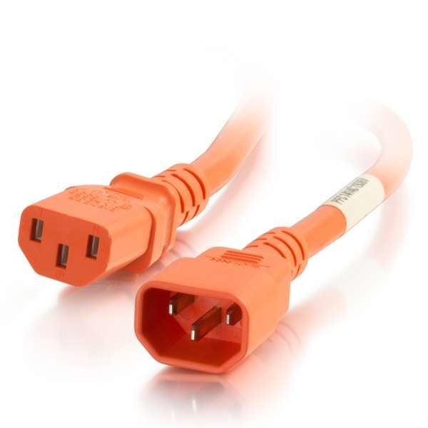 C2G 17476 Power Cable Orange 0.3 M C14 Coupler Bs 1363