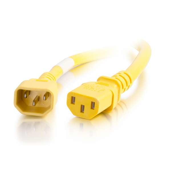 C2G 17484 Power Cable Yellow 0.6 M C14 Coupler C13 Coupler