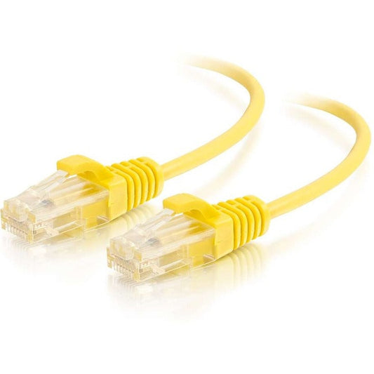 C2G 1Ft Cat6 Ethernet Cable - Slim - Snagless Unshielded (Utp) - Yellow