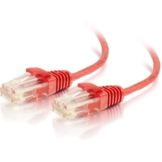 C2G 1Ft Cat6 Slim Snagless Unshielded (Utp) Ethernet Cable - Red