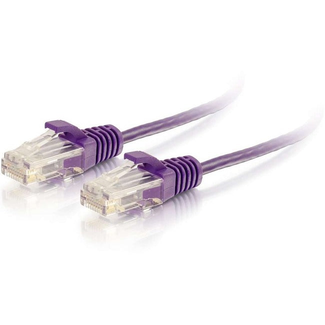 C2G 1Ft Cat6 Snagless Unshielded (Utp) Slim Ethernet Patch Cable - Purple