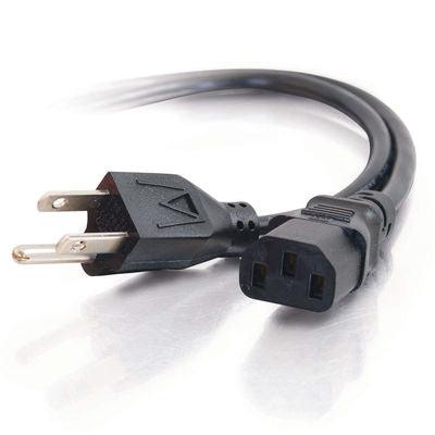 C2G 1Ft Universal 18 Awg Power Cord (Iec320C13 -> Nema 5-15P) Black 0.3 M