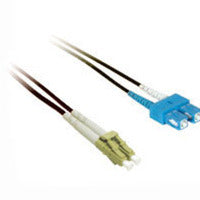 C2G 1M Lc/Sc Plenum-Rated Duplex 50/125 Multimode Fiber Patch Cable Fibre Optic Cable Black